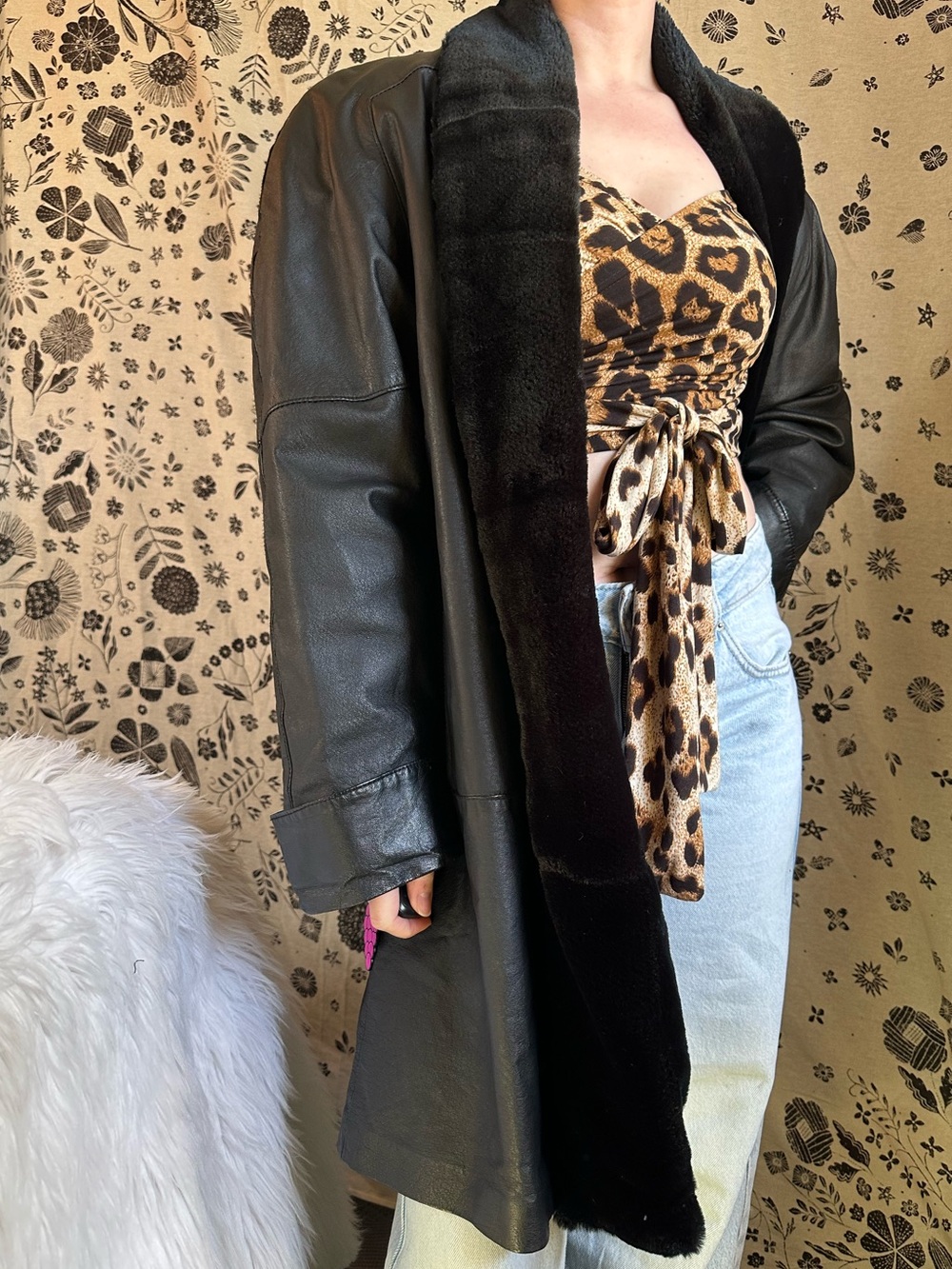 DANY • Vintage Long Leather Coat